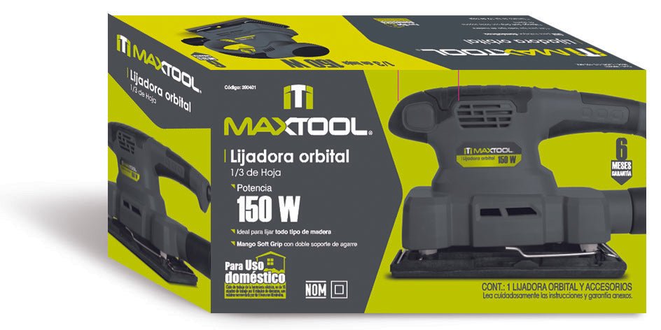 Lijadora 150W para 1/3 hoja, Maxtool - FERRETERÍA WITZI