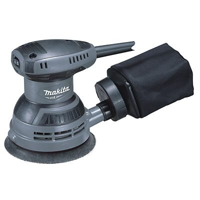 Lijadora Excéntrica 5" 12,000 opm lija velcro c/bolsa p/polvo, 240W, Makita. - FERRETERÍA WITZI