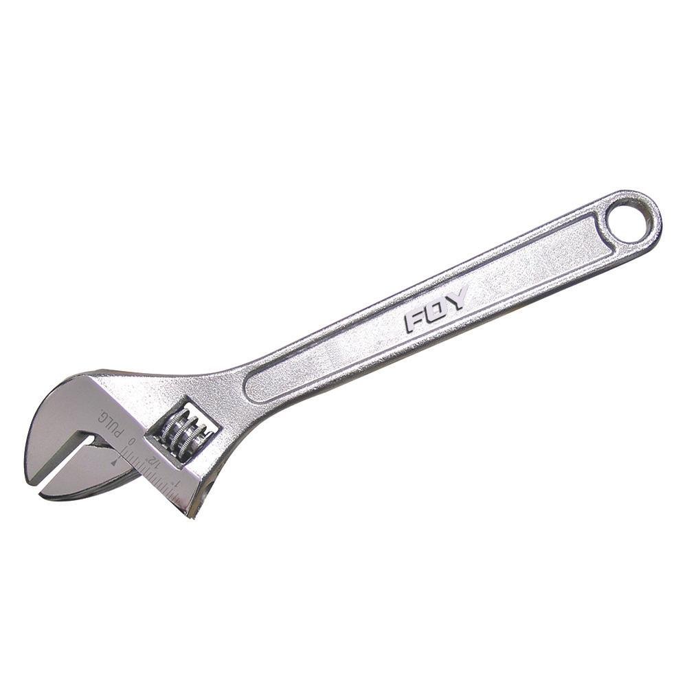 Llave Ajustable 12" cromada, Foy - FERRETERÍA WITZI