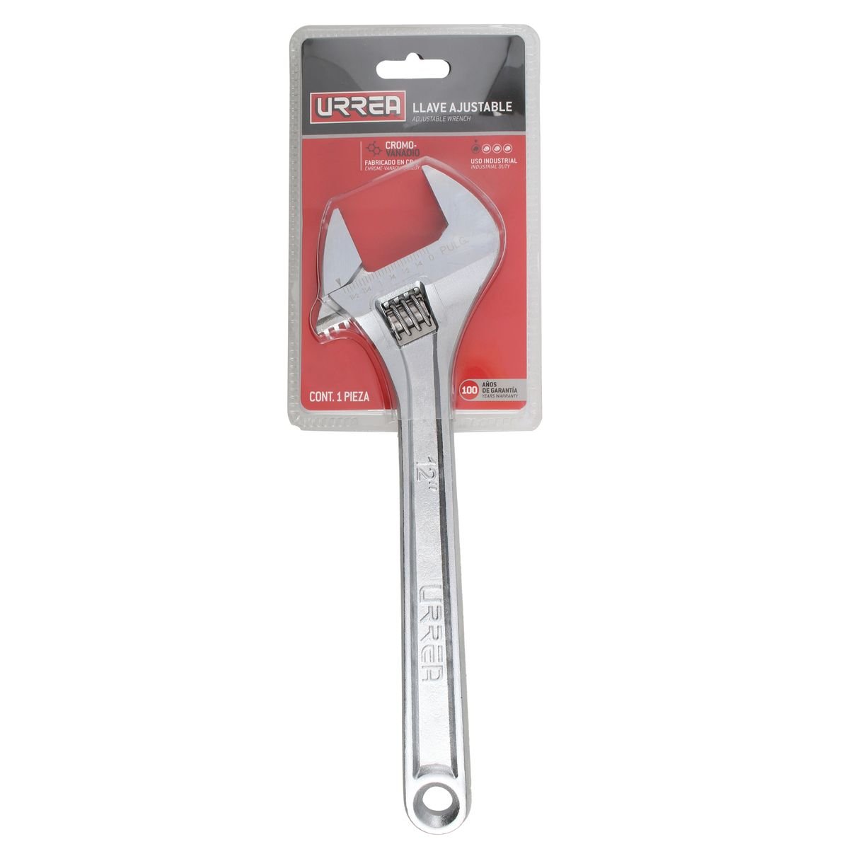 Llave ajustable cromada Urrea - FERRETERÍA WITZI