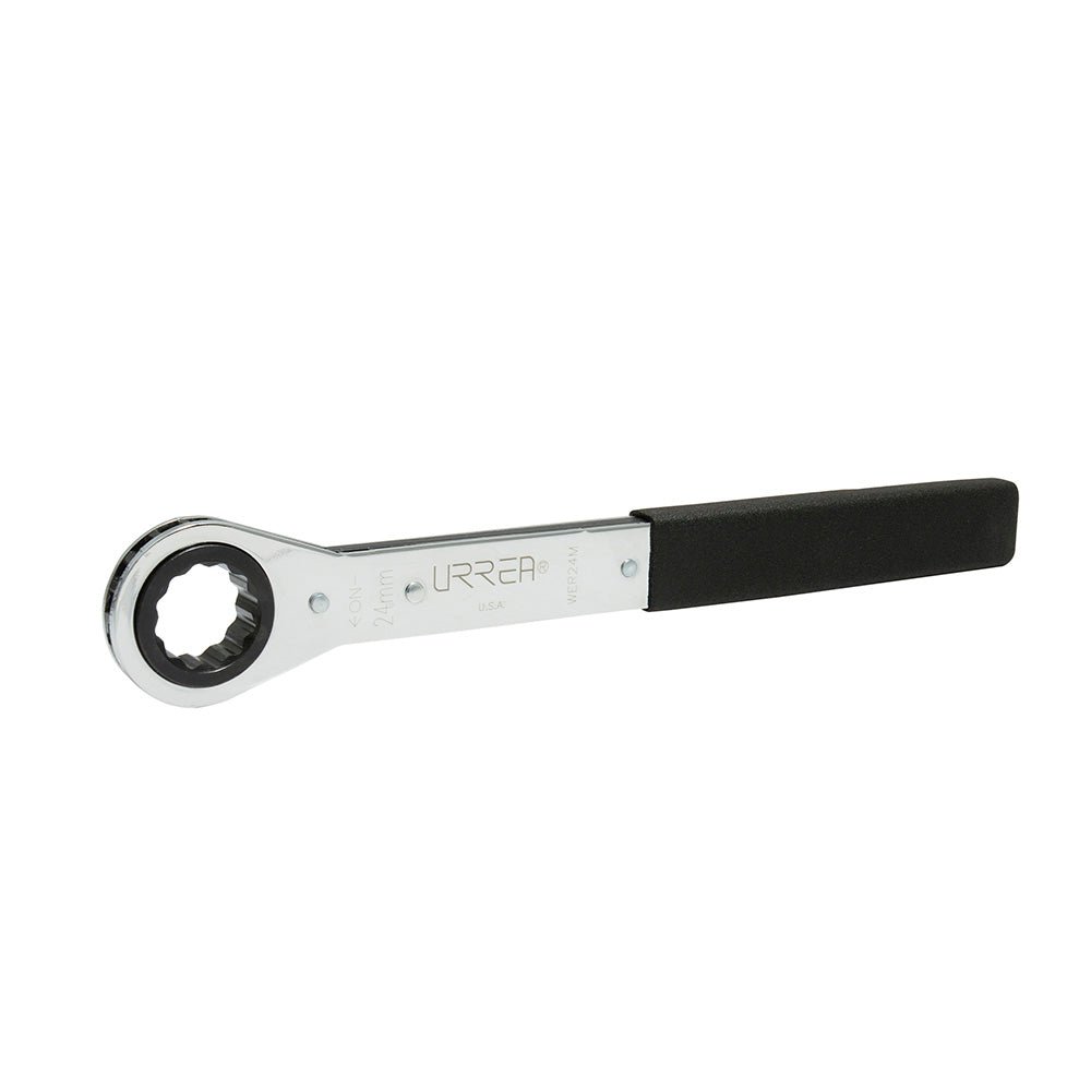 Llave de estrías pulido espejo plana de matraca métrica, 12 puntas, 24 mm Urrea - FERRETERÍA WITZI