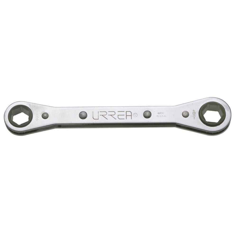 Llave de estrías pulido espejo plana de matraca métrica, 6 puntas, 7 x 8 mm Urrea - FERRETERÍA WITZI