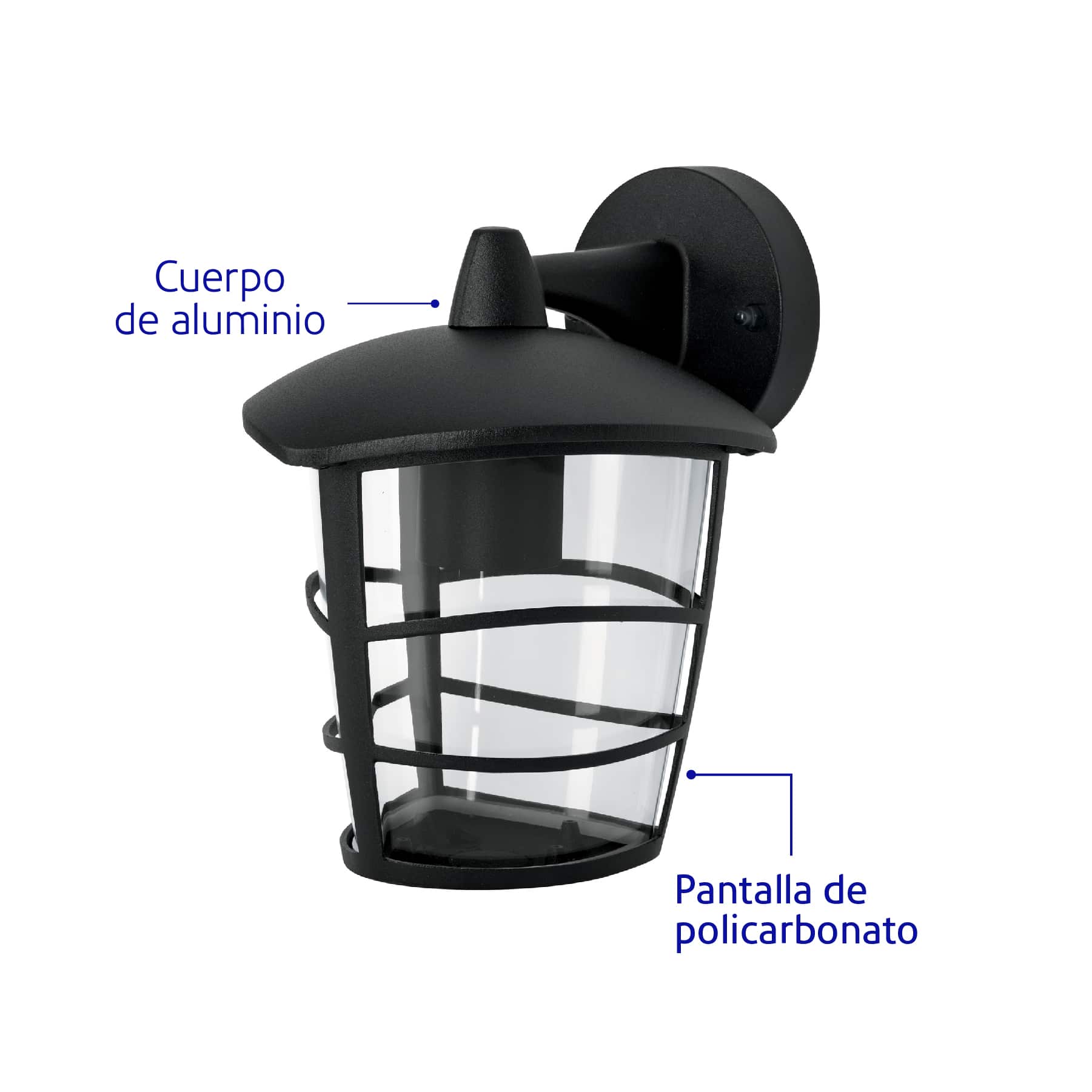 Luminario Arbotante Farol Susp , Diseño Moderno, Lámpara No Incluida Volteck - FERRETERÍA WITZI
