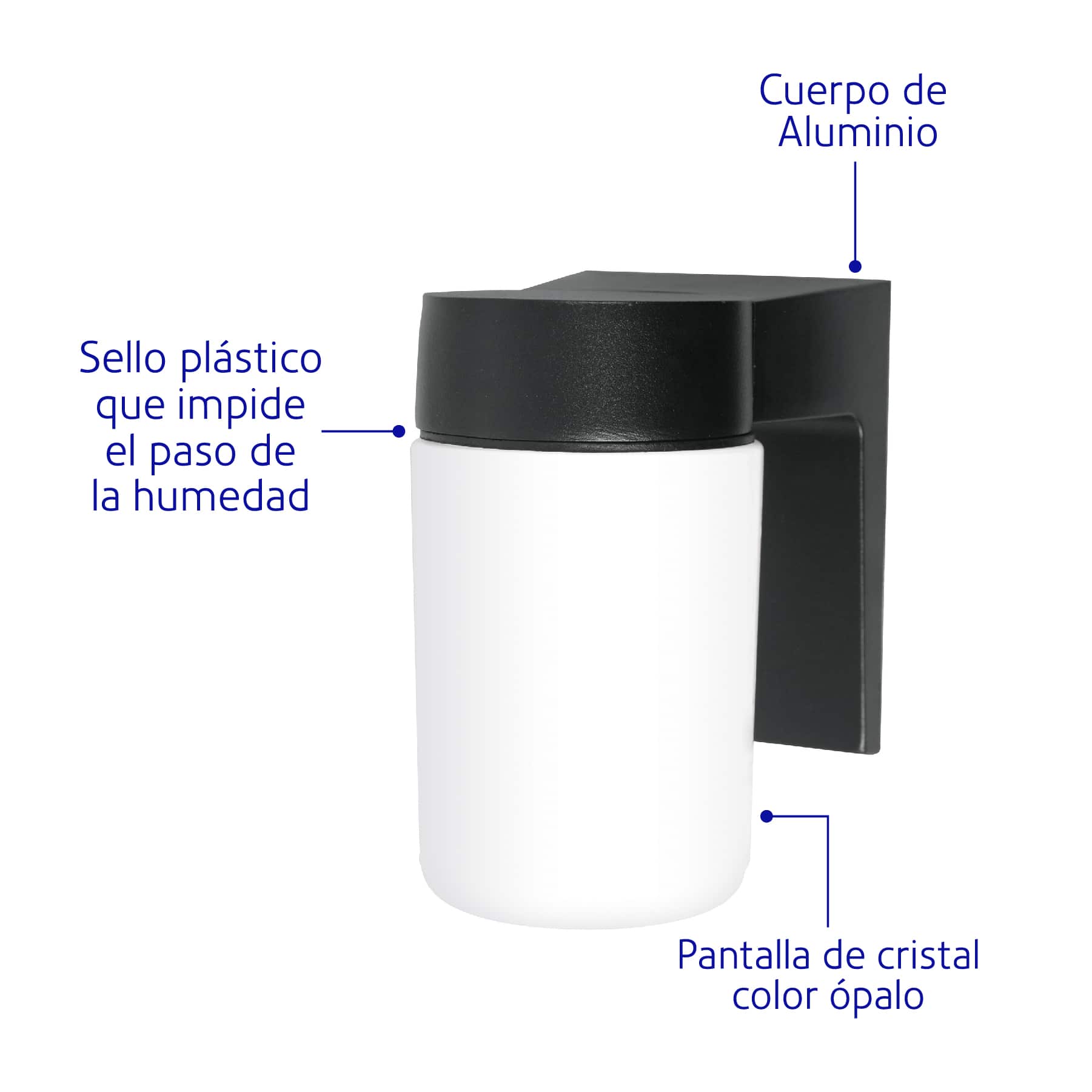 Luminario Arbotante Luminoso Tipo Vaso De Led Volteck - FERRETERÍA WITZI