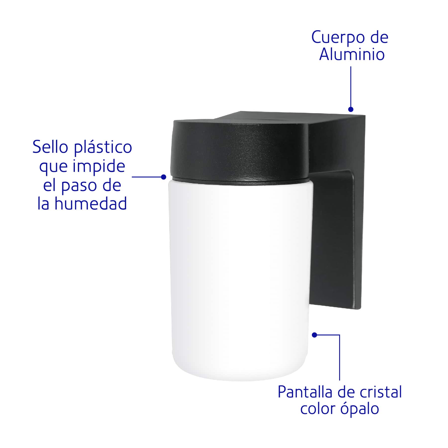 Luminario Arbotante Tipo Vaso, 1XE26, Volteck - FERRETERÍA WITZI