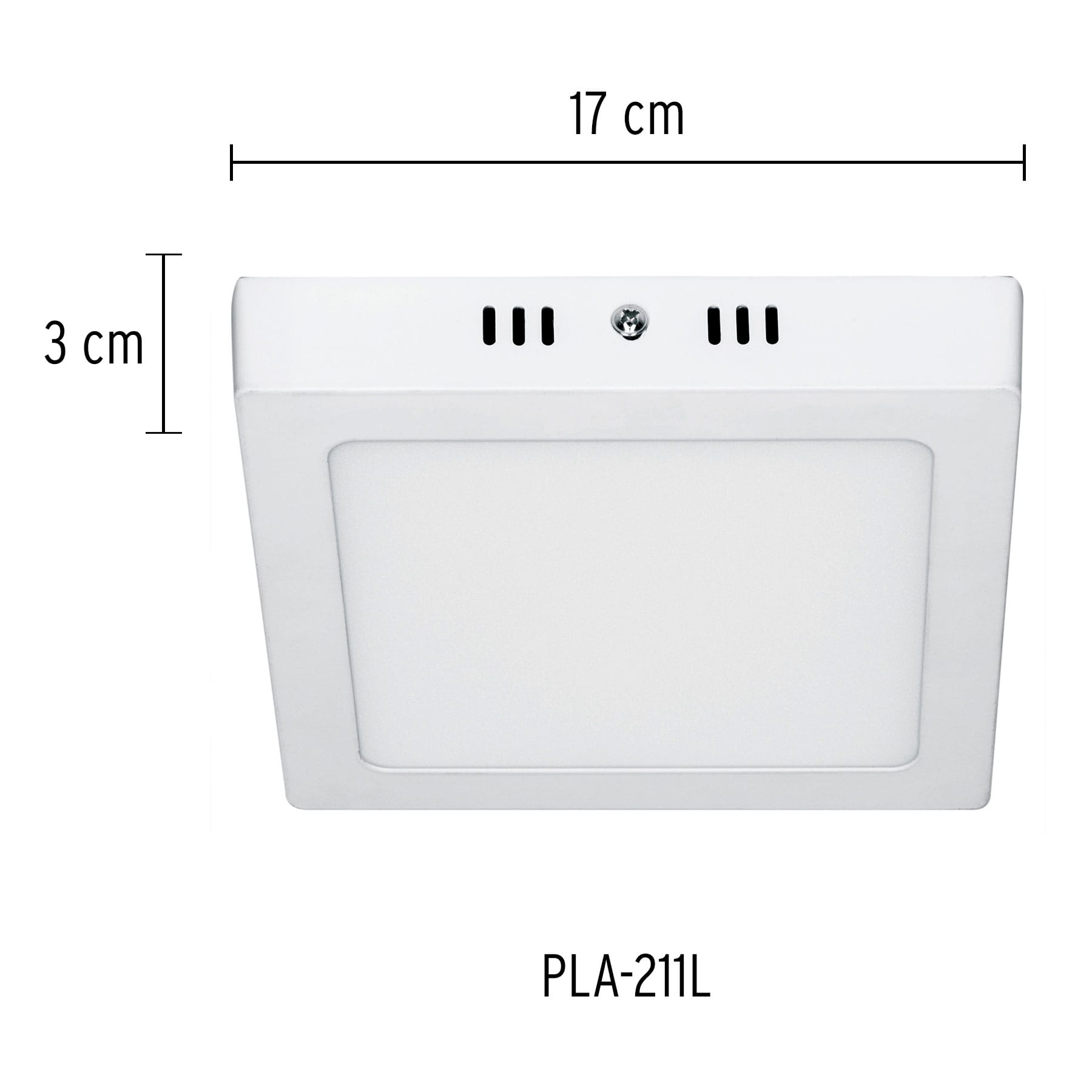Luminario Plafón Cuadrado, Moderno, 12 W, 6500 K, Led, Blanco Volteck - FERRETERÍA WITZI