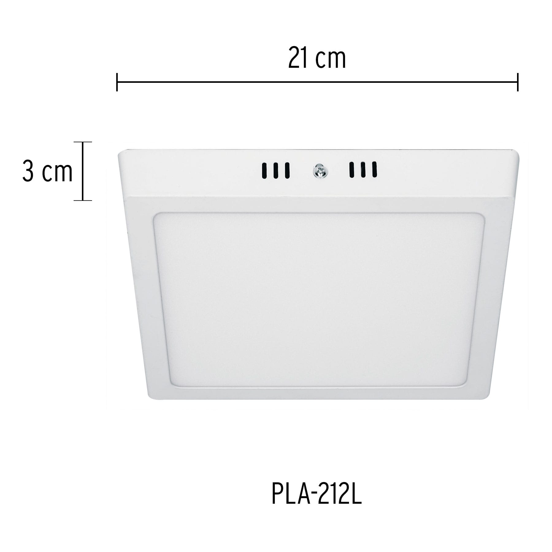 Luminario Plafón Cuadrado, Moderno,18 W, 6500 K, Led, Blanco Volteck - FERRETERÍA WITZI