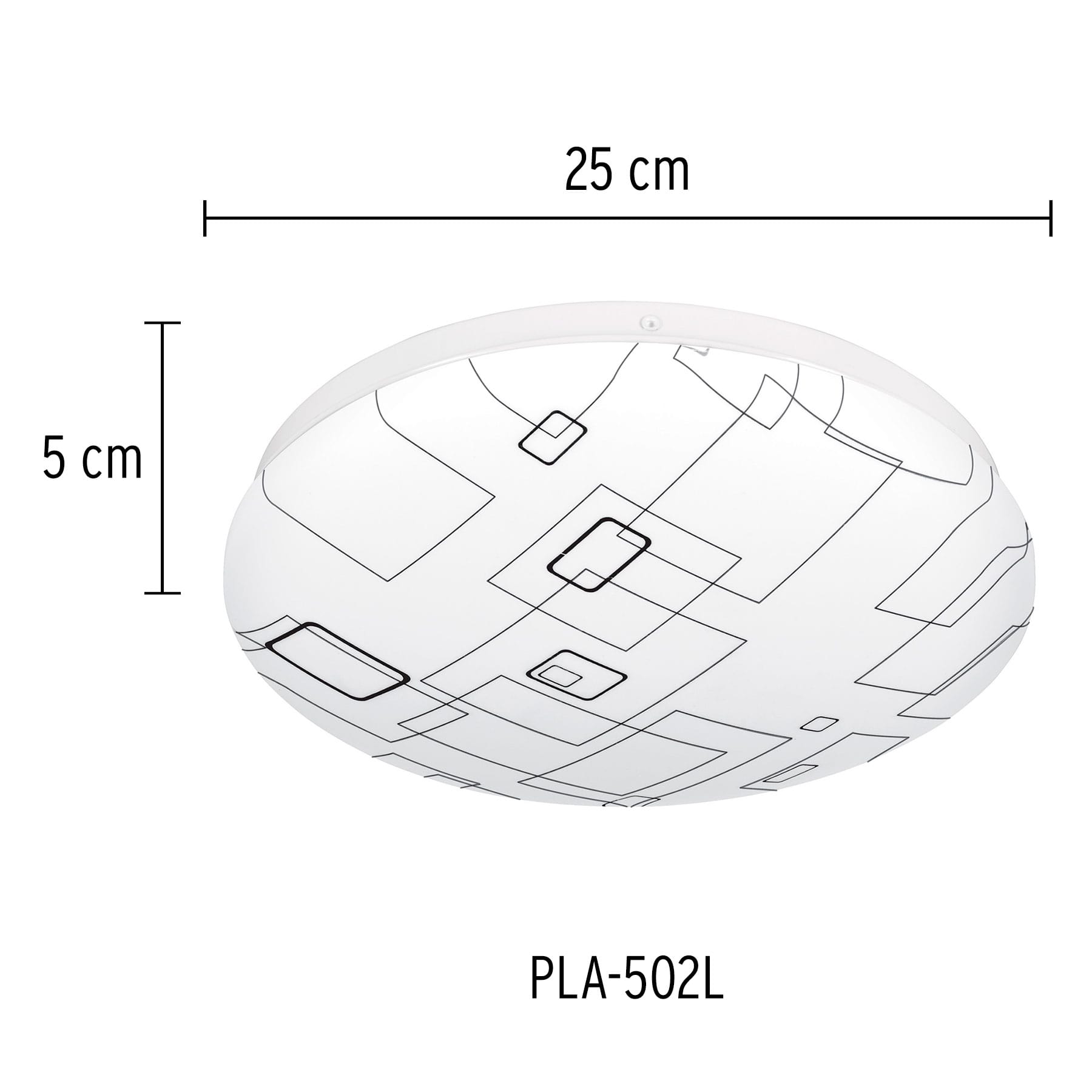 Luminario Plafón Redondo, Decorativo ,Diseño De Cuadros, 15 W, Led volteck - FERRETERÍA WITZI