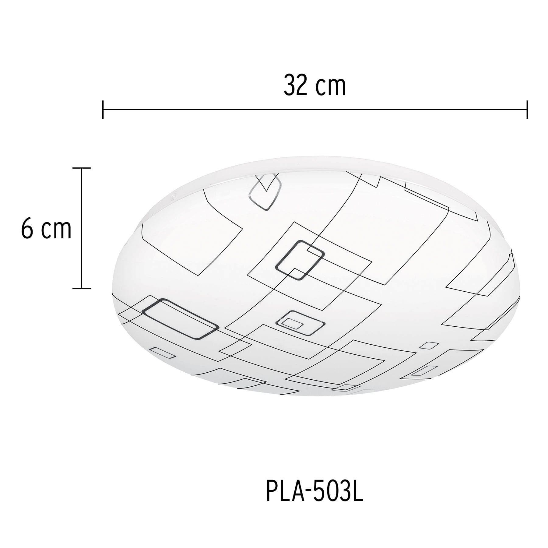 Luminario Plafón Redondo ,Decorativo, Diseño De Cuadros, 18 W, Led Volteck - FERRETERÍA WITZI