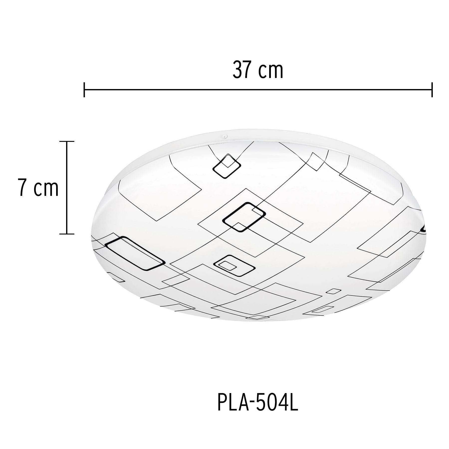 Luminario Plafón Redondo, Decorativo, Diseño De Cuadros, 22 W, Led Volteck - FERRETERÍA WITZI