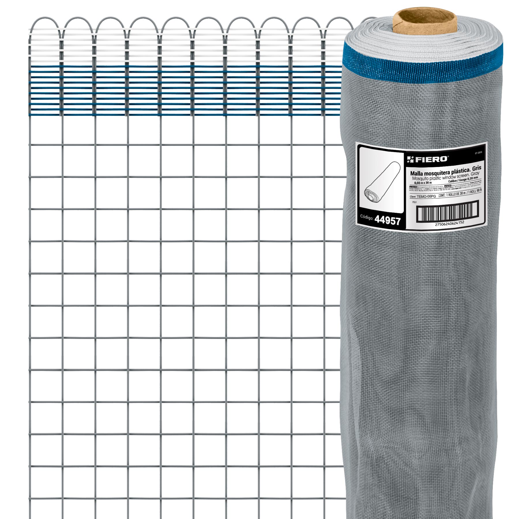 Malla Mosquitera De Plástico Grises, Fiero - FERRETERÍA WITZI