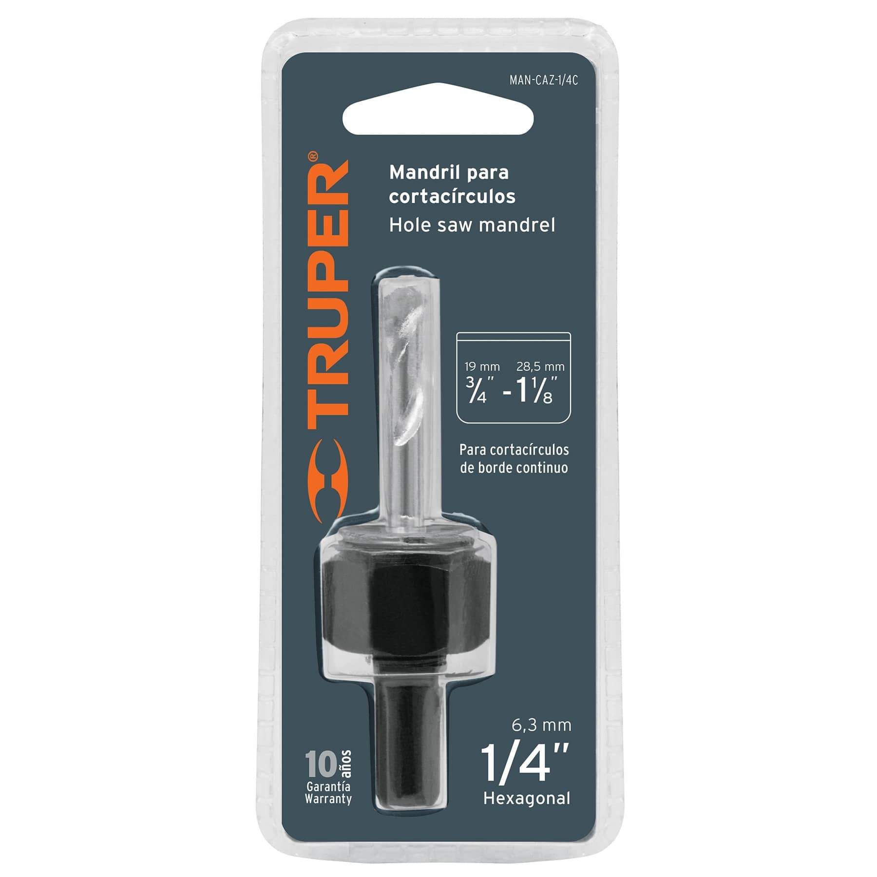 Mandril Para Brocasierra Diamante 1/4", Borde Continuo, Truper - FERRETERÍA WITZI