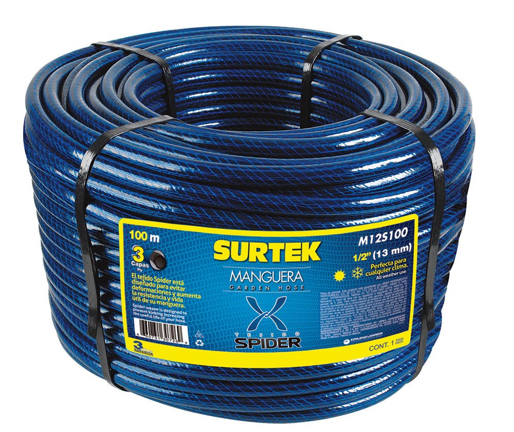 Manguera Spider 1/2" rollo 100m Surtek . - FERRETERÍA WITZI