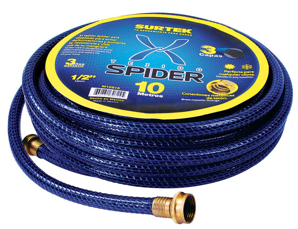Manguera Spider 3/4" armada conector metálico 25m Surtek. - FERRETERÍA WITZI