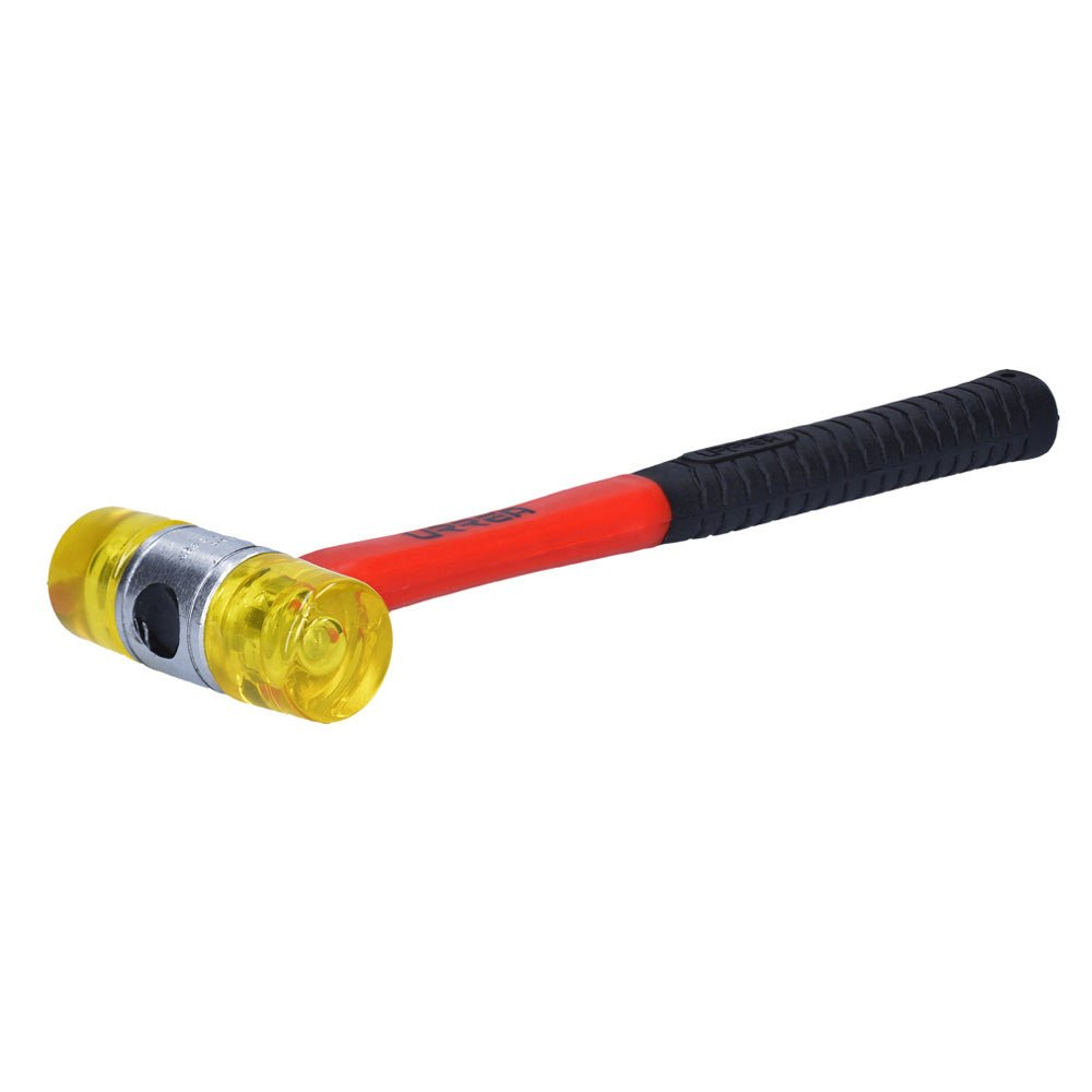 Martillo con tapas plásticas con mango de fibra de vidrio de 11-1/4", 13 oz Urrea - FERRETERÍA WITZI