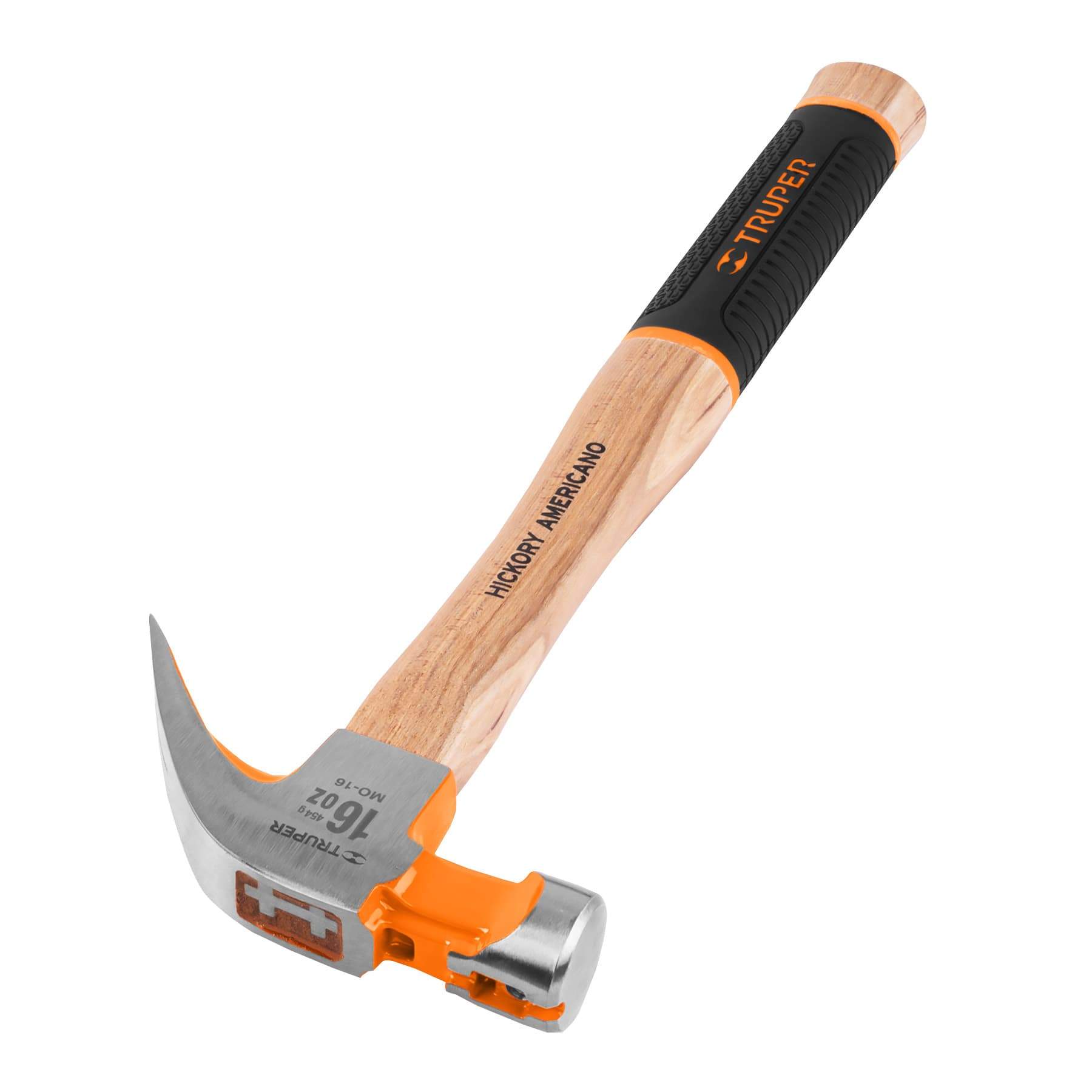 Martillo Pulido Uña Curva 16 oz, Mango de Hickory Truper - FERRETERÍA WITZI