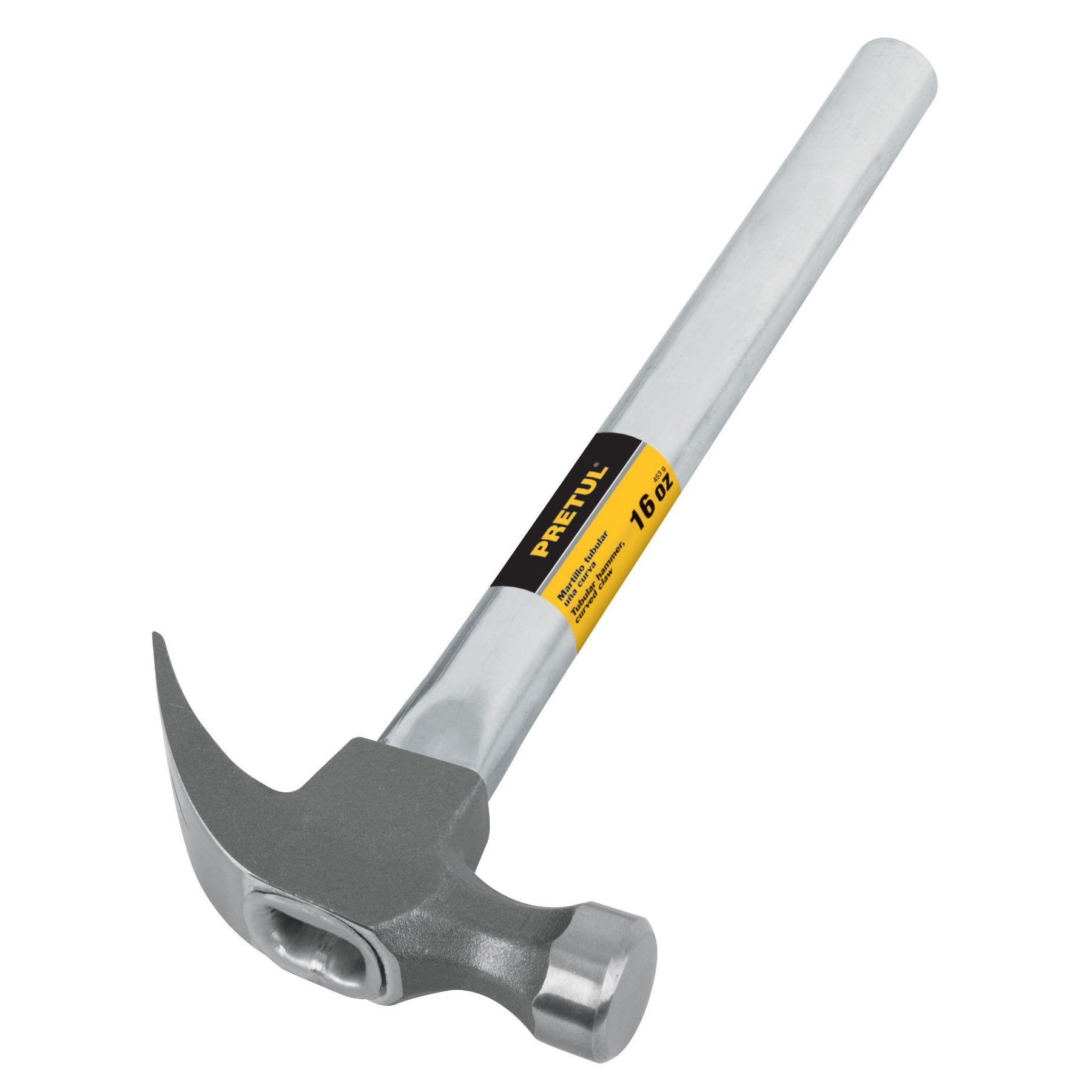 Martillo Uña Curva 16 oz, Mango Tubular, Pretul - FERRETERÍA WITZI
