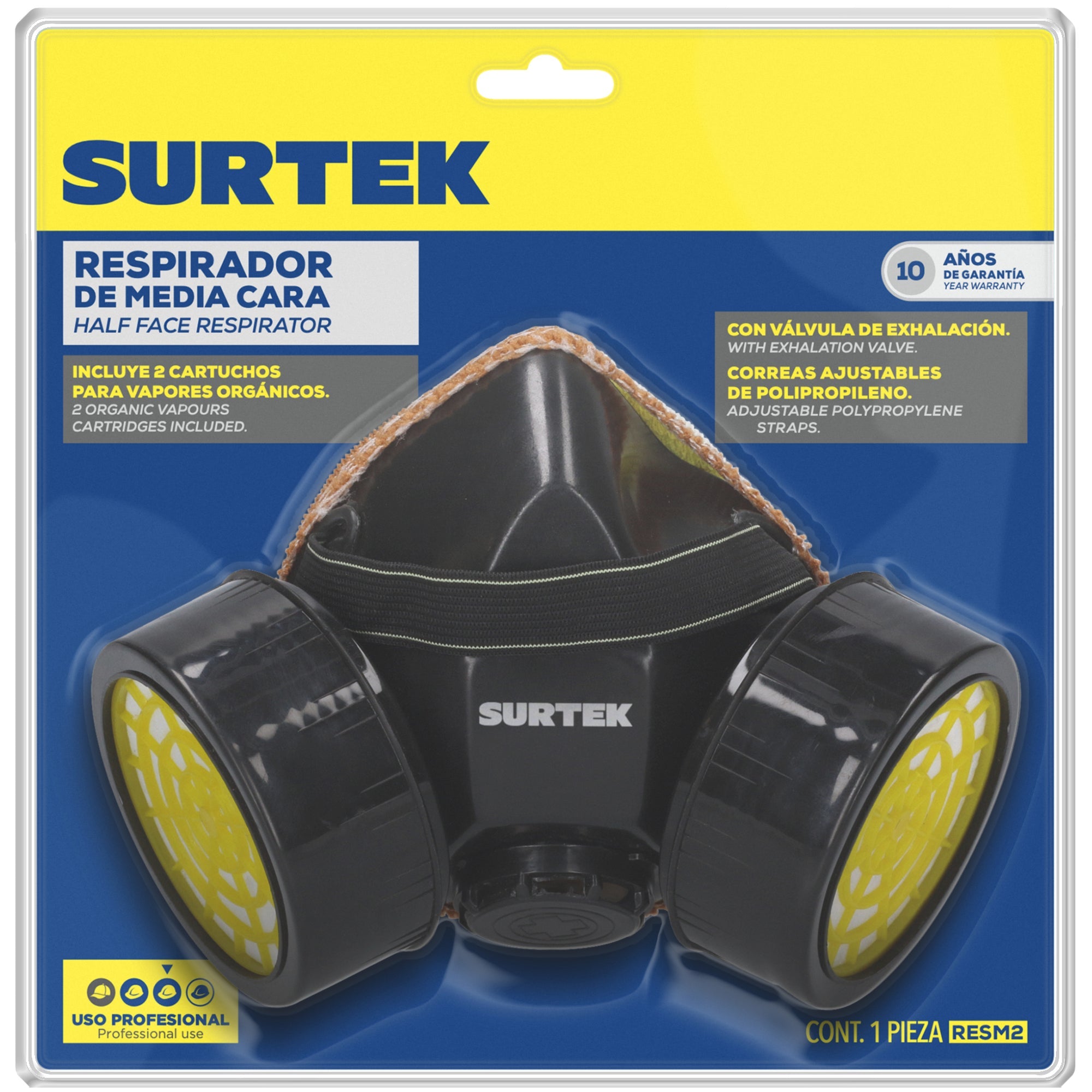 Mascarilla respirador 2 filtros Surtek - FERRETERÍA WITZI