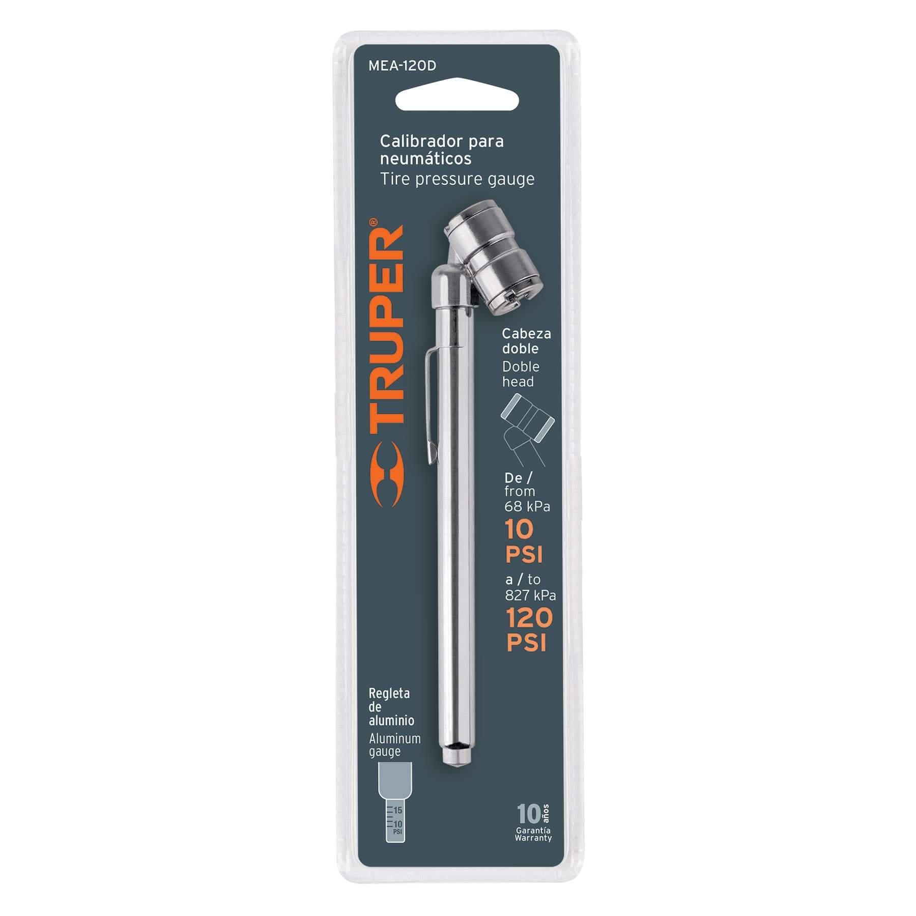 Medidor De Presión 120 LBS, Cabeza Doble, Truper - FERRETERÍA WITZI