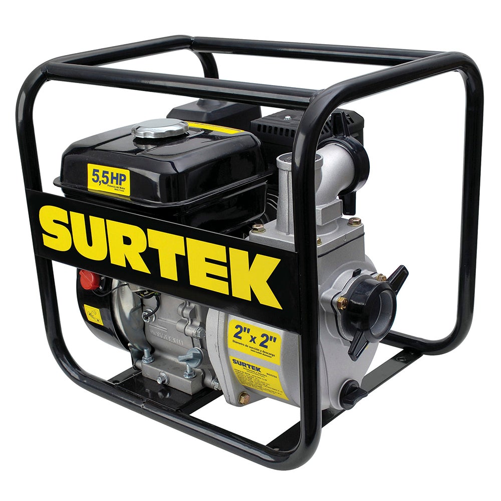 Motobomba a gasolina 2" x 2" 5.5HP 163CC Surtek - FERRETERÍA WITZI