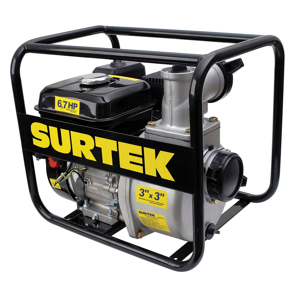 Motobomba a gasolina 3" x 3" 6.7HP 200CC Surtek - FERRETERÍA WITZI
