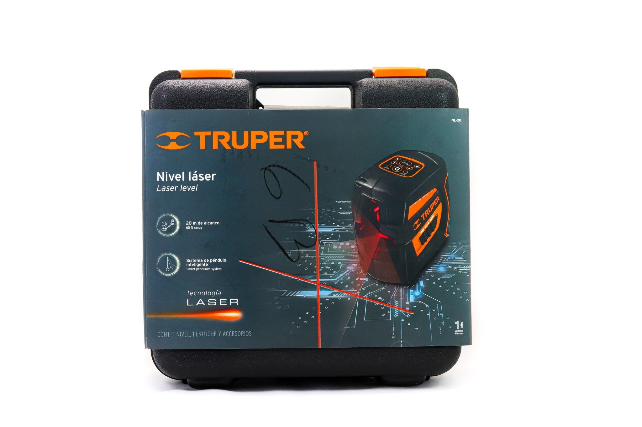 Nivel Laser Profesional, 2 Lineas 20m Truper - FERRETERÍA WITZI