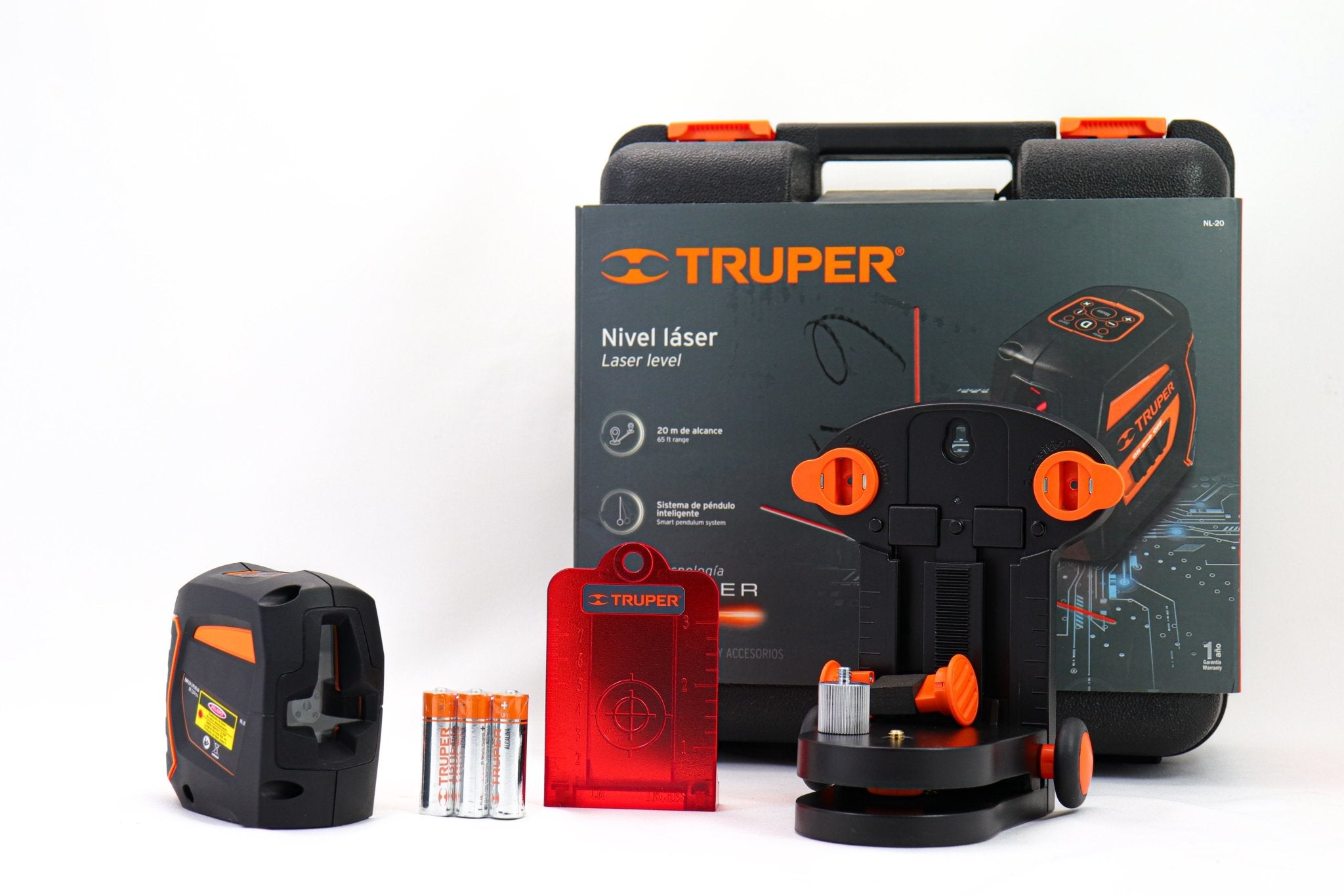 Nivel Laser Profesional, 2 Lineas 20m Truper - FERRETERÍA WITZI