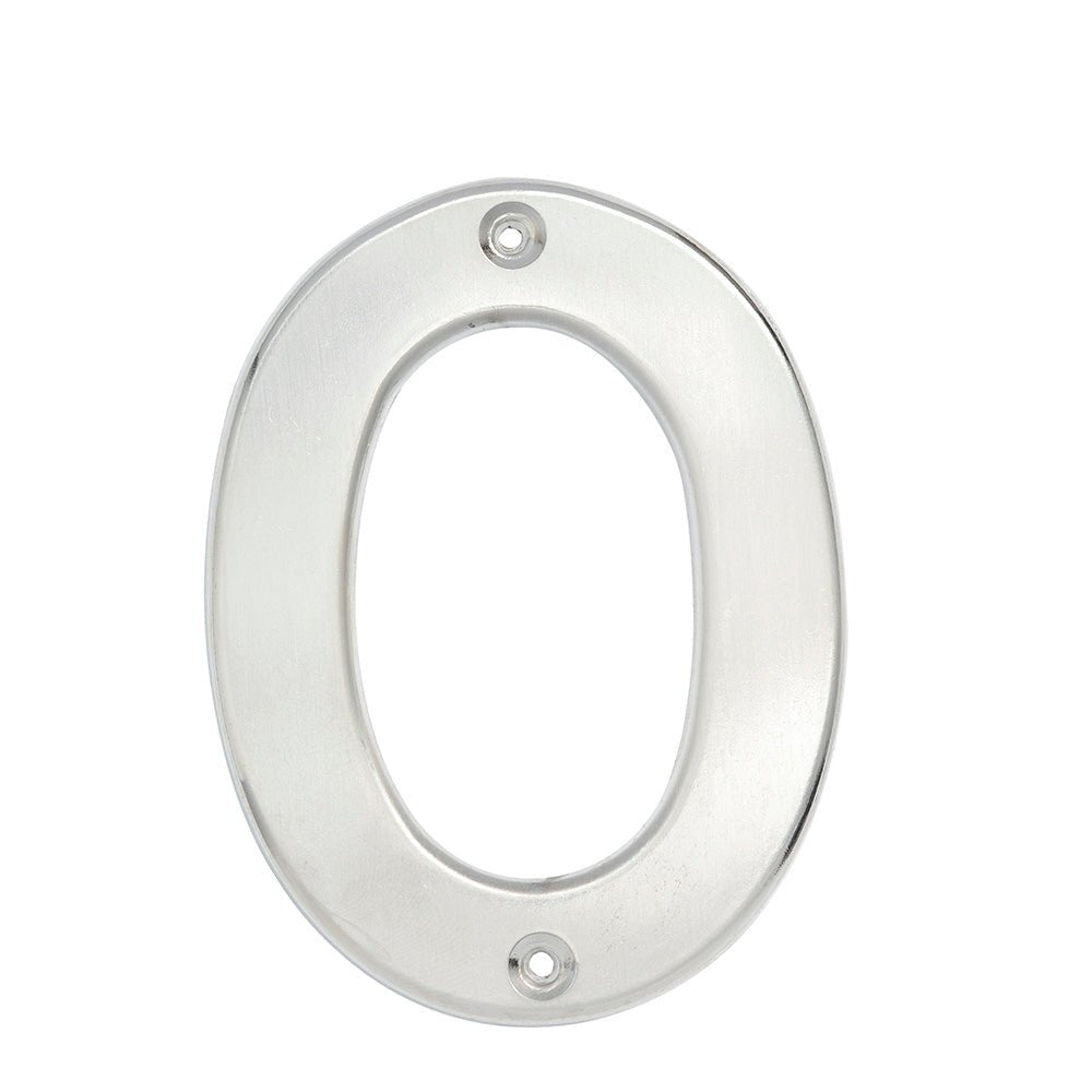 Numero 0 bold 4" cromo satinado Lock. - FERRETERÍA WITZI