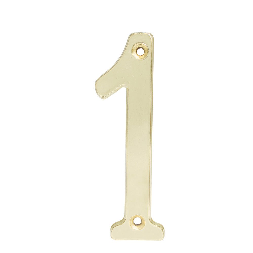 Numero 0 slim 4" latón brillante Lock. - FERRETERÍA WITZI