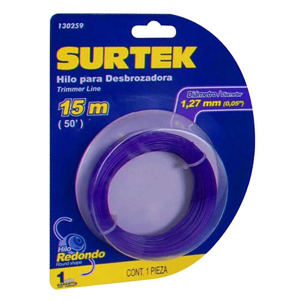 Nylon Para Desbrozadora En Blíster 1.27mm x 15 mt, Surtek - FERRETERÍA WITZI
