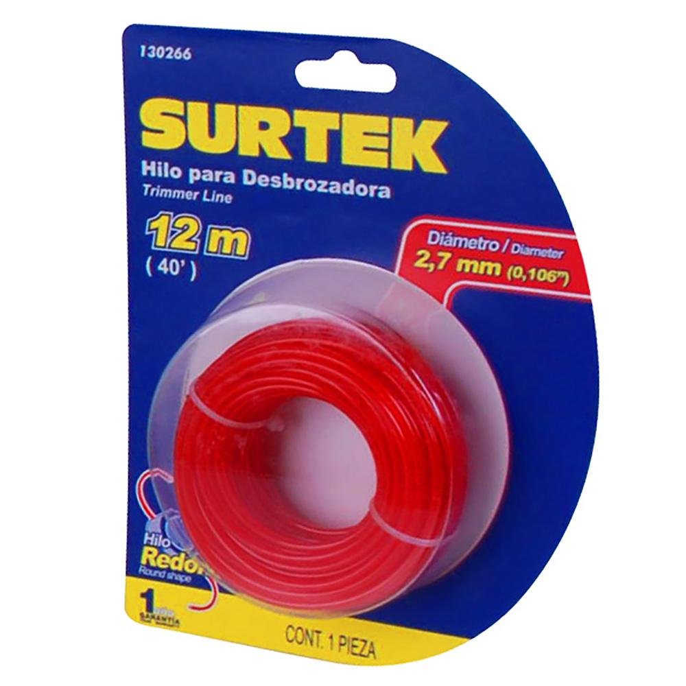 Nylon Para Desbrozadora En Blíster 2.7mm X 15 Mt Surtek. - FERRETERÍA WITZI