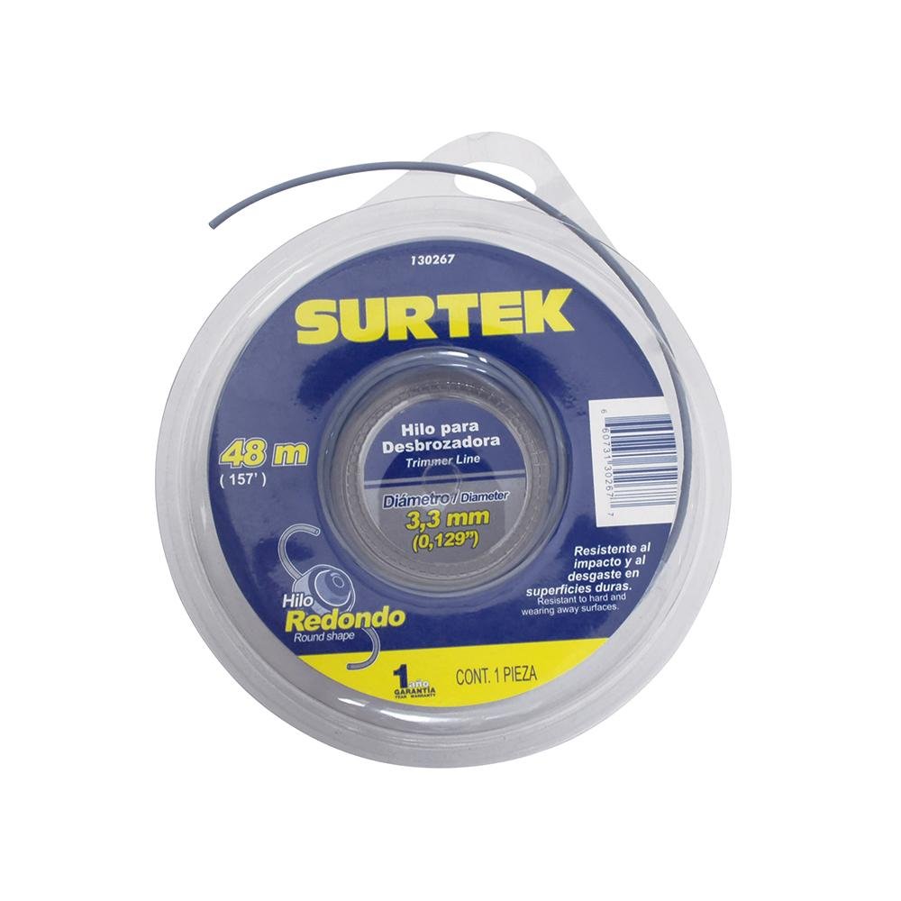 Nylon Para Desbrozadora En Doble Blíster 3.3mm X 48 mt Surtek. - FERRETERÍA WITZI