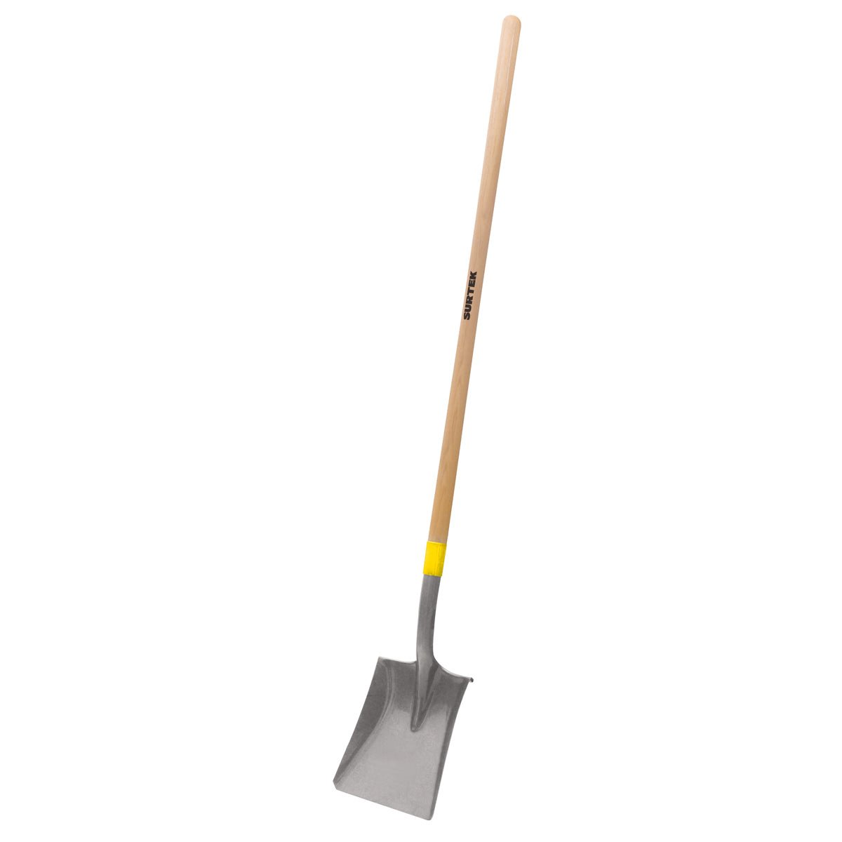 Pala con mango largo de madera con anillo crimpado, cuadrada Surtek - FERRETERÍA WITZI