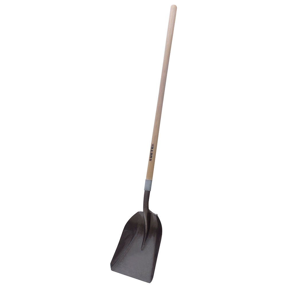 Pala con mango largo de madera con anillo crimpado, tipo carbonera Surtek - FERRETERÍA WITZI