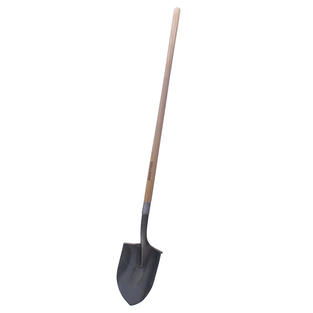 Pala con mango largo de madera con anillo crimpado, tipo irrigación Surtek - FERRETERÍA WITZI