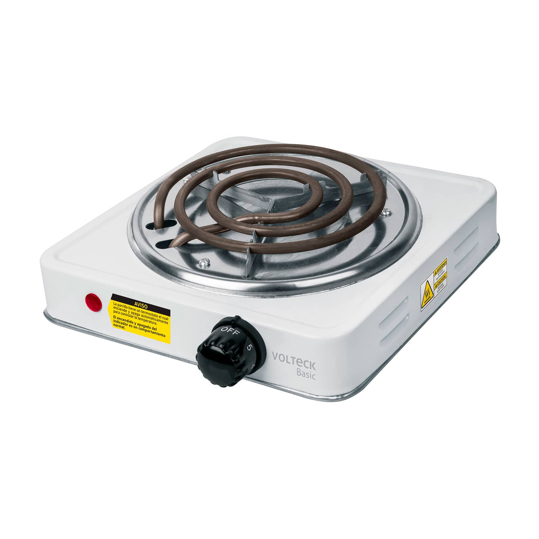 Parrilla Eléctrica 1 Quemador , Cuadrada , Volteck Basic - FERRETERÍA WITZI