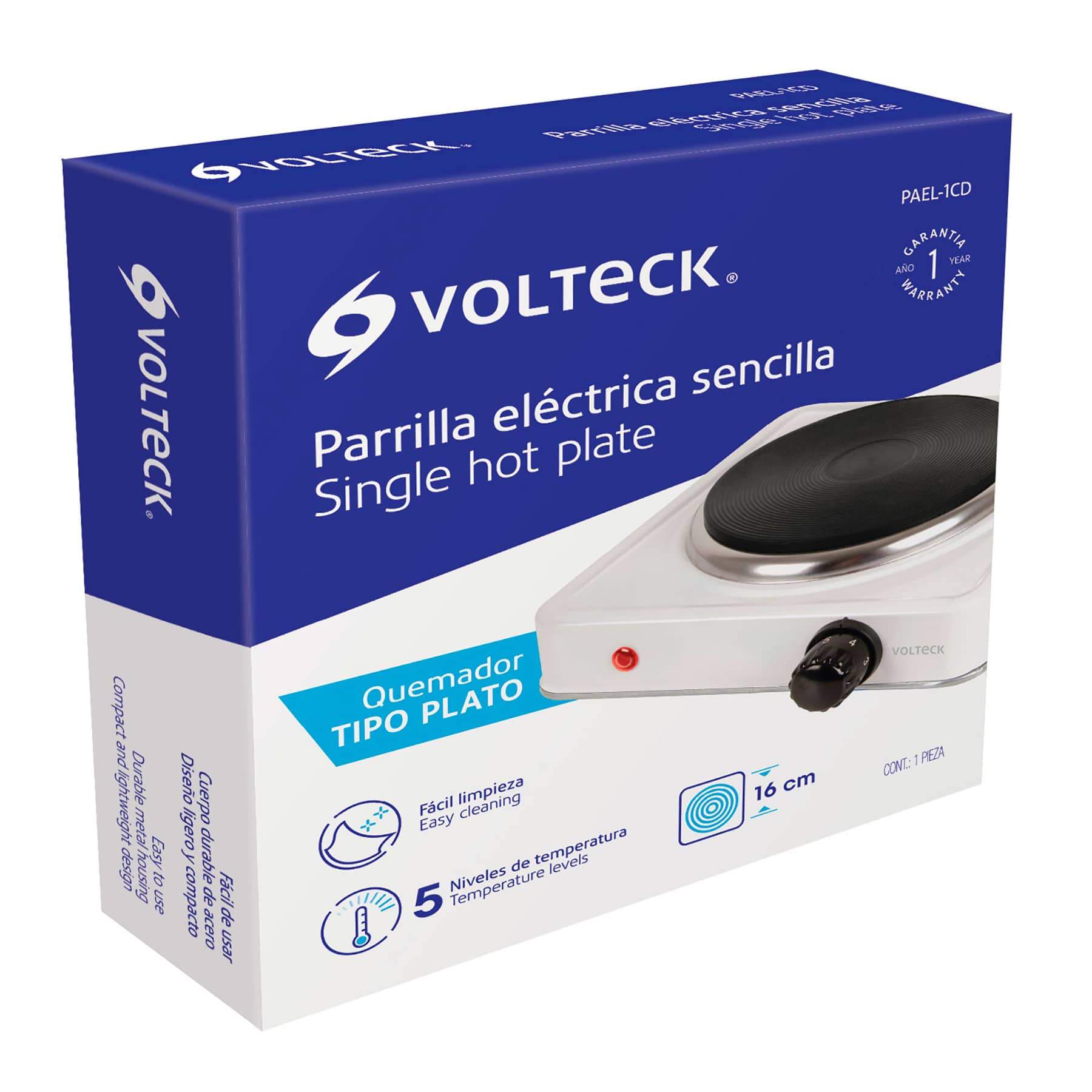 Parrilla Eléctrica De Disco Individual Individual Volteck - FERRETERÍA WITZI