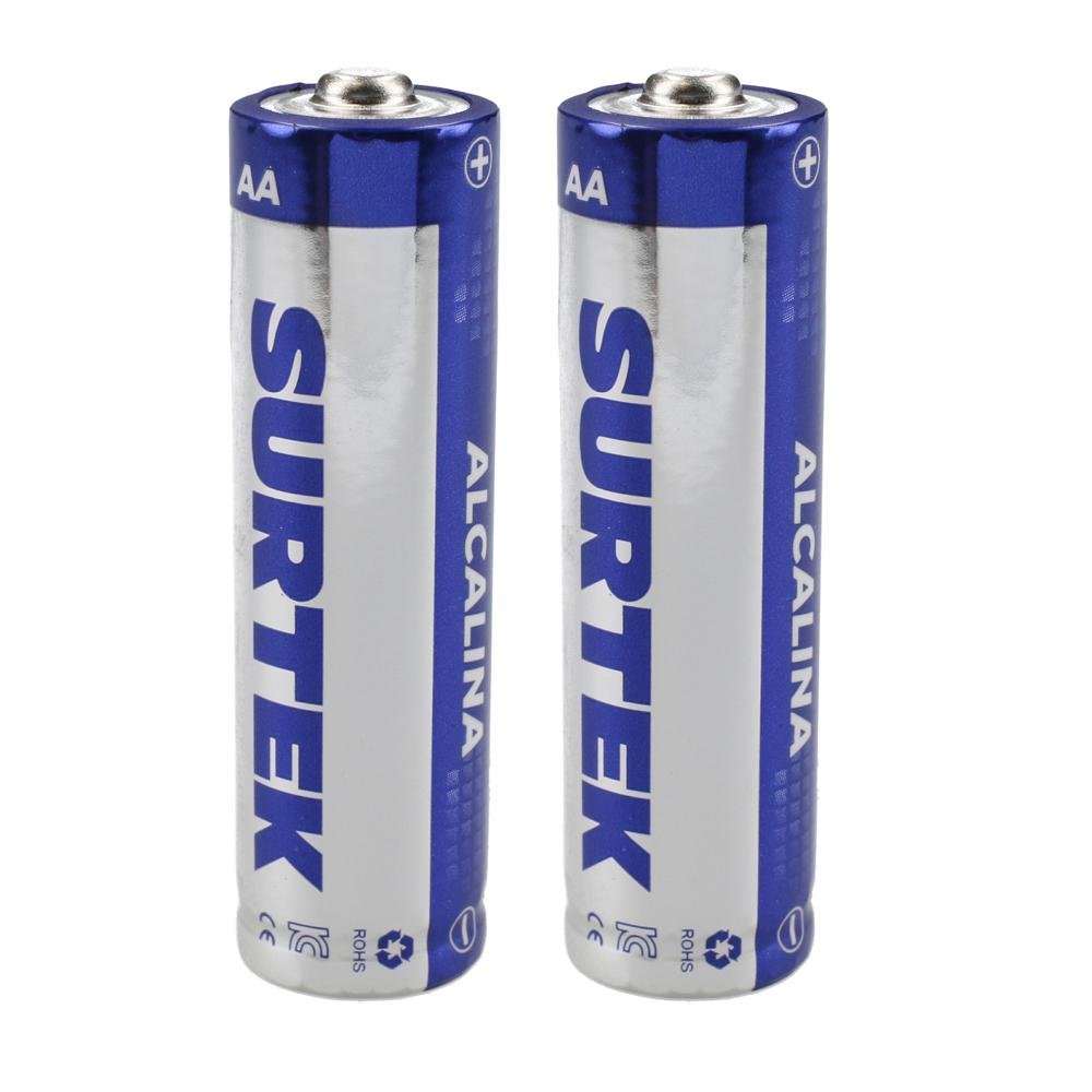 Pilas Alcalinas AA Blíster Con 2 Piezas Surtek. - FERRETERÍA WITZI