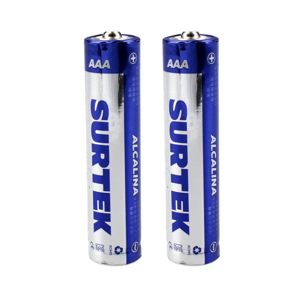 Pilas Alcalinas AAA Blíster Con 2 piezas, Surtek. - FERRETERÍA WITZI