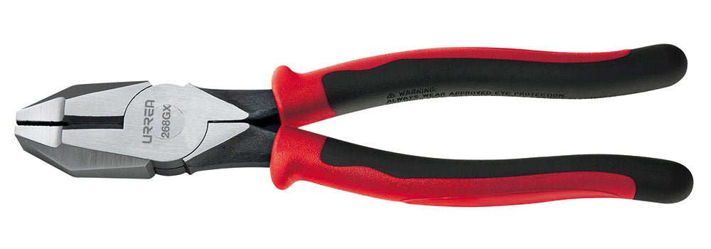 Pinza bimaterial electricista corte lateral 9-3/8" Urrea. - FERRETERÍA WITZI