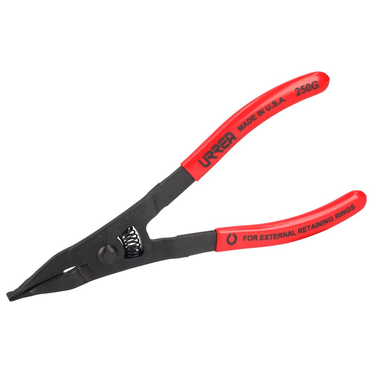 Pinza con mango rubber grip para anillos de retención punta plana 8-3/4" Urrea - FERRETERÍA WITZI