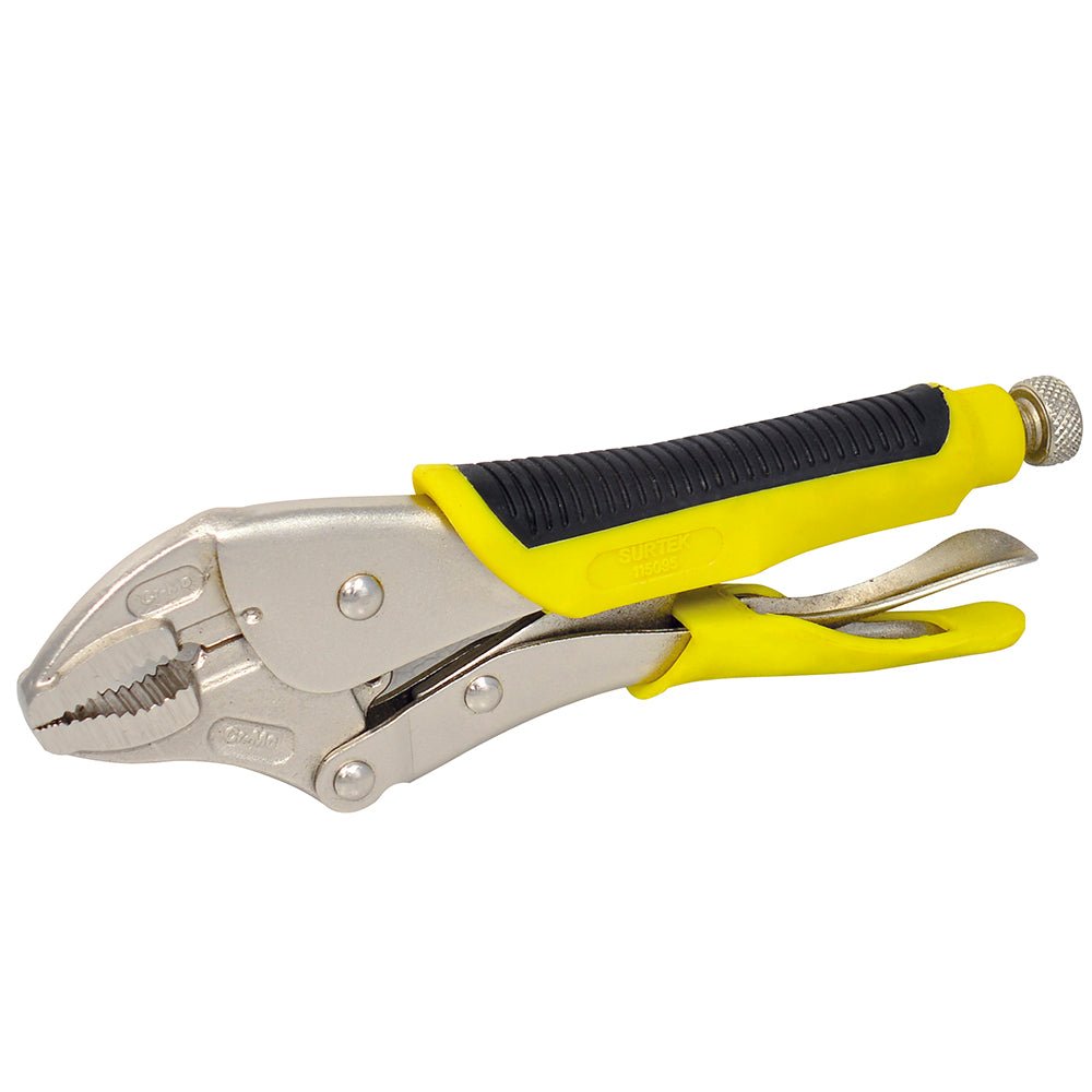 Pinza de presión curva 10" bimaterial Surtek. - FERRETERÍA WITZI