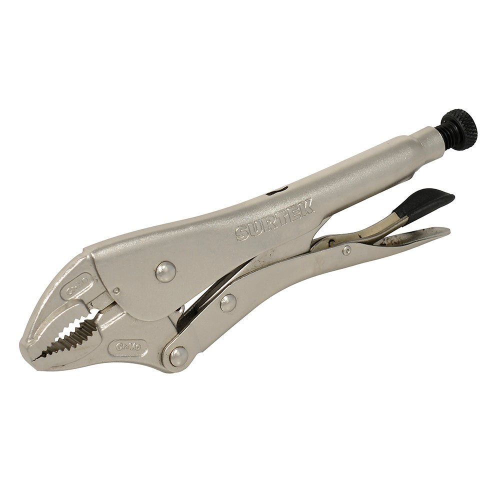 Pinza de presión quijada curva 4" Surtek. - FERRETERÍA WITZI