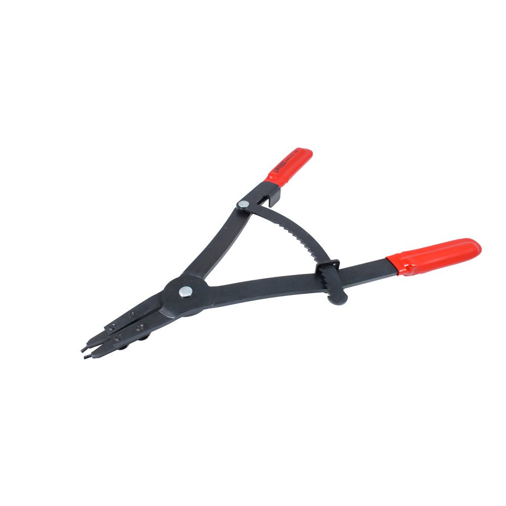 Pinza para abrir anillos de retención con mecanismo de matraca Urrea - FERRETERÍA WITZI