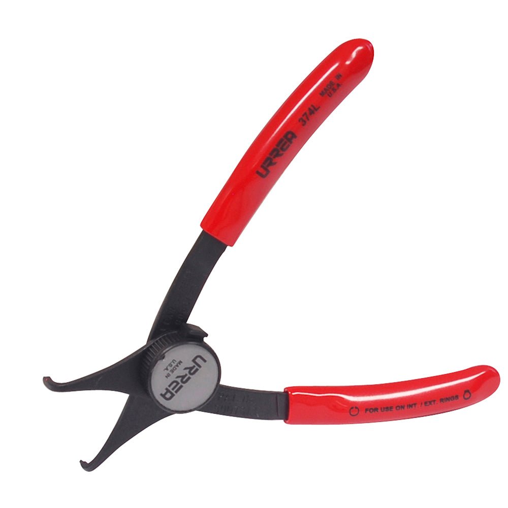 Pinza para para anillos de retención convertibles con perilla .047 ángulo de 0° Urrea - FERRETERÍA WITZI