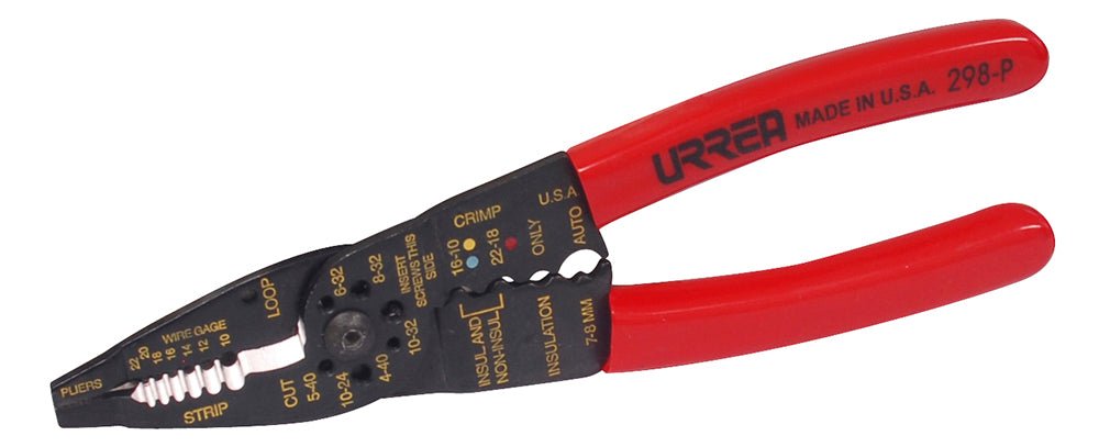 Pinza pelacable 10-22AWG 8-3/4" poncha term corta tor Urrea. - FERRETERÍA WITZI