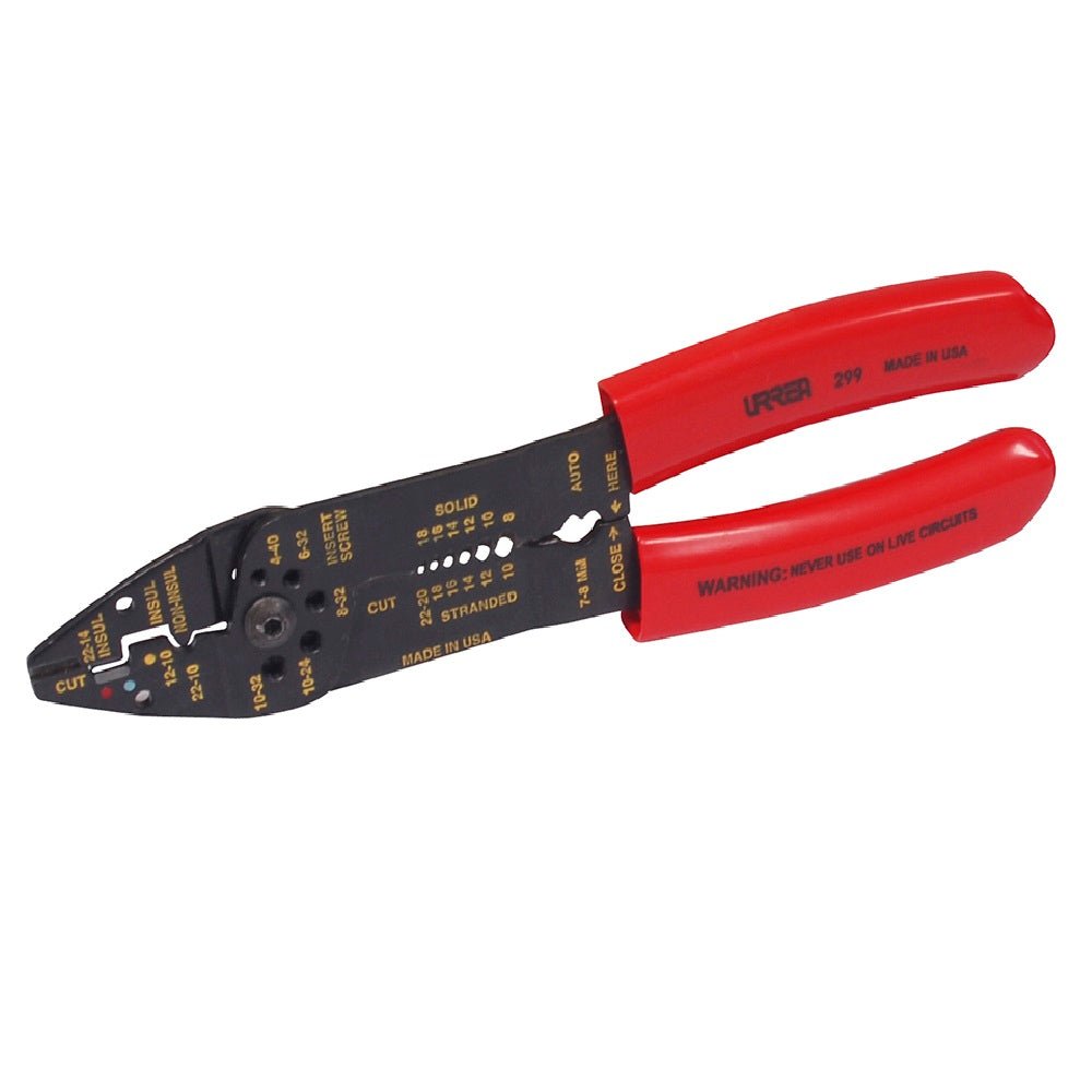 Pinza pelacable 10-22AWG 8-3/4" poncha term corta tor Urrea. - FERRETERÍA WITZI