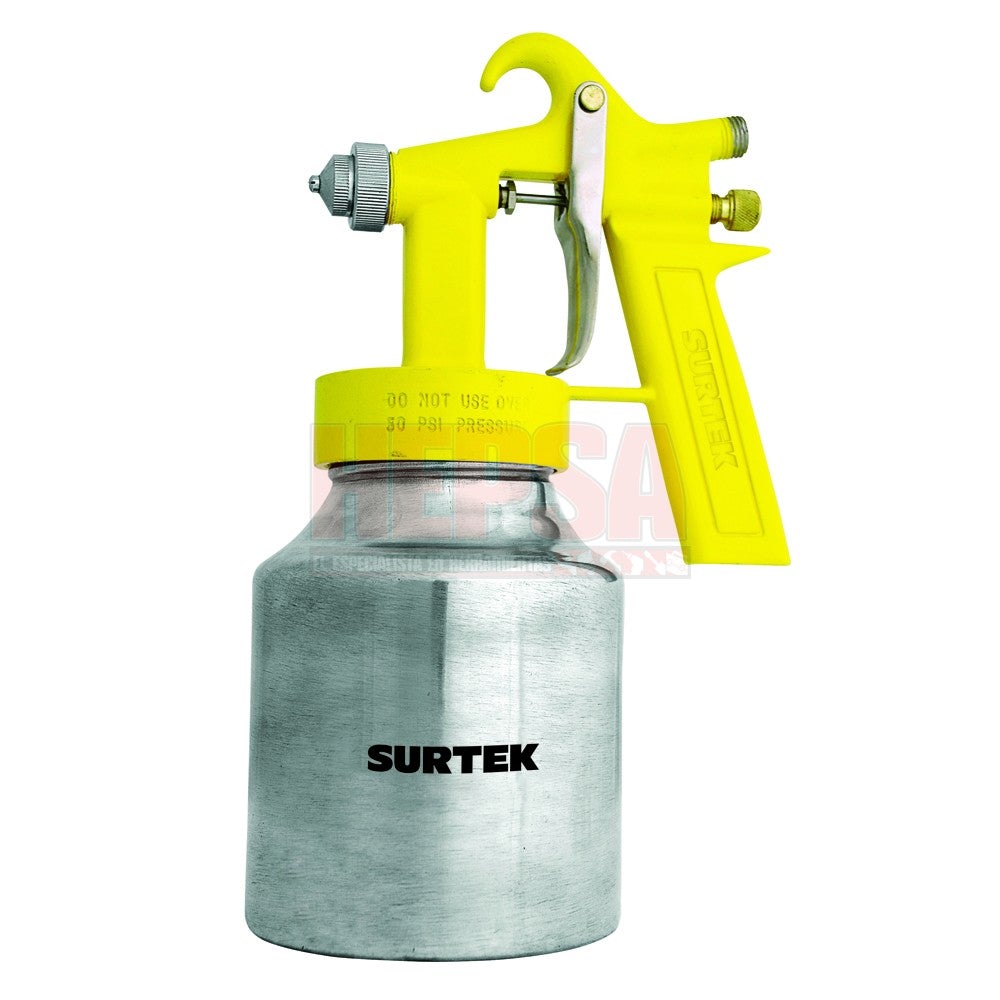 Pistola para pintar de baja presión con una presión de trabajo de 45 psi, Surtek - FERRETERÍA WITZI