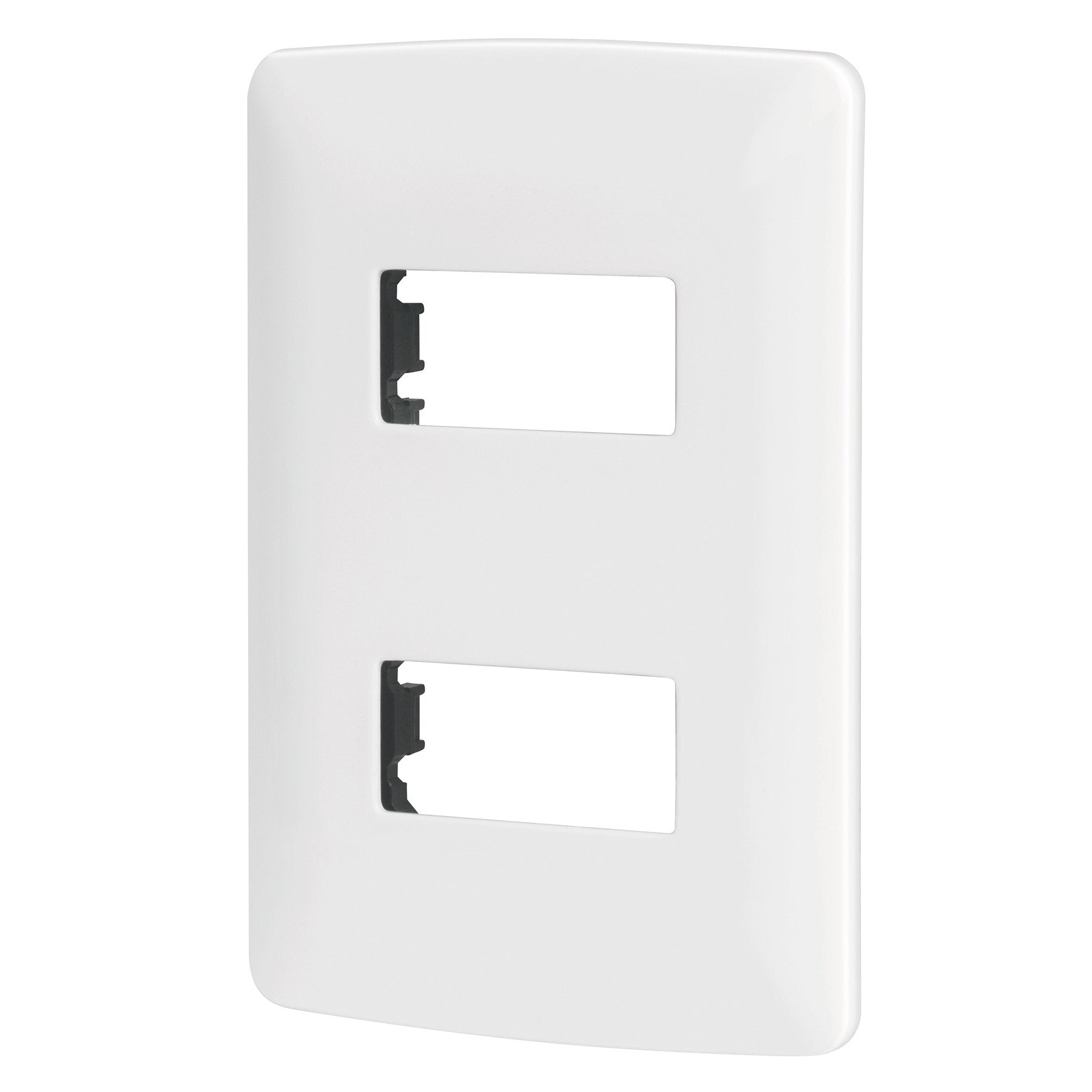 Placa 2 Módulos De ABS, Línea Italiana , Color Blanco . - FERRETERÍA WITZI