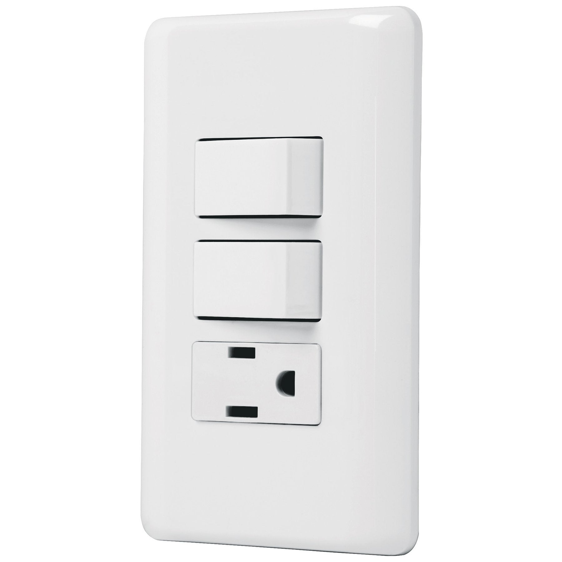 Placa Armada Con Contacto Y 2 Interruptores Sencillos. - FERRETERÍA WITZI